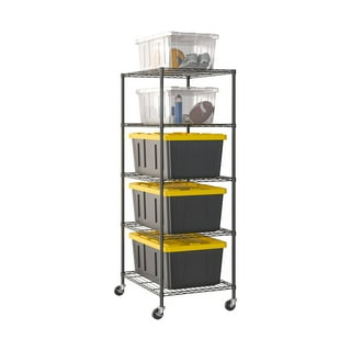 Seville Classics UltraDurable NSF-Certified Steel Tote Shelving, 25" W x 33" D 4 Tier and 5 Tier Options