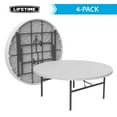 thumbnail image 2 of Lifetime 72" Round Commercial Grade Folding Table, 4 Pack - White Granite, 2 of 12