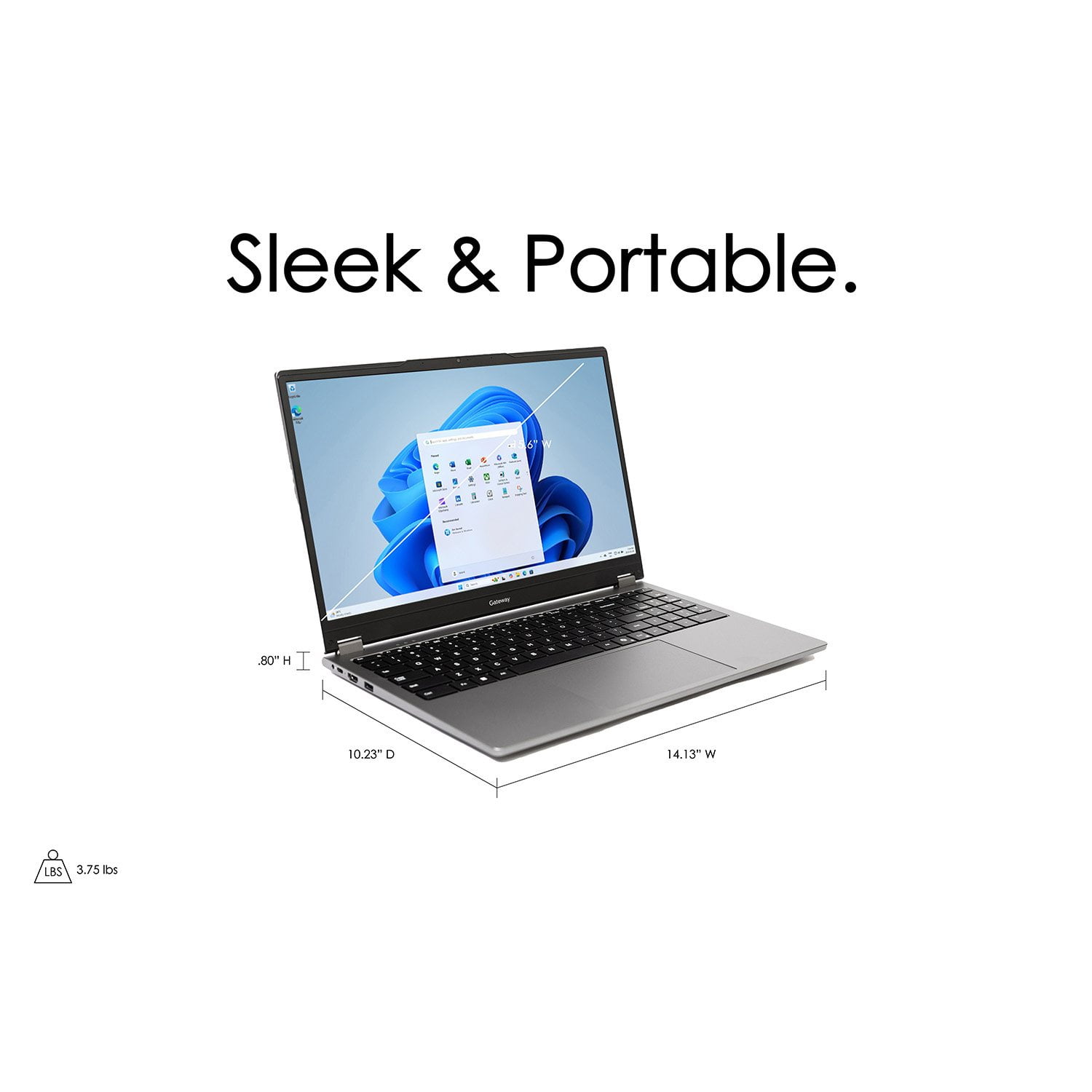 Gateway EC19C-A52C/S Win11/i5/SSD128G/8G Gateway 15.6\" FHD Gaming Notebook Laptop Computer - Black; Intel