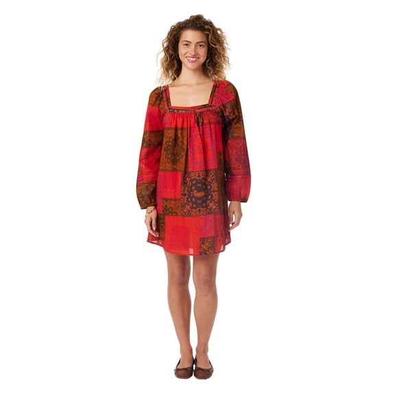 BILA Women's Siesta Long Sleeve Cotton Mini Dress