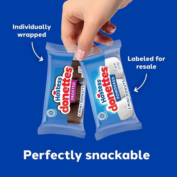 Hostess Donettes Variety Pack Donuts, Snack Size, 1.5 oz., 32 pk