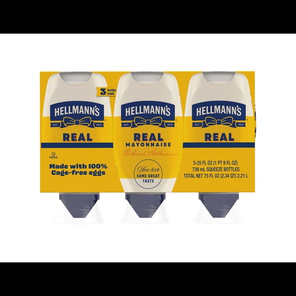 Hellmann's Real Mayonnaise, 25 fl. oz., 3 pk.