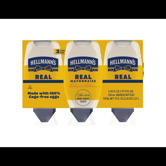 Hellmann's Real Mayonnaise, 25 fl. oz., 3 pk.