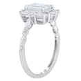 thumbnail image 3 of 1.60 CT.T.W. Emerald, Marquise, and Round Cut Lab Created Diamond Ring in 14K Gold, 3 of 9