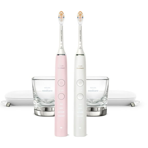 Philips Sonicare DiamondClean Power Toothbrush, Pink and White, 2 pk.