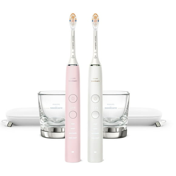 Philips Sonicare DiamondClean Power Toothbrush, Pink and White, 2 pk.