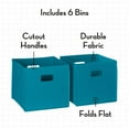 thumbnail image 3 of RiverRidge Folding Bins Cube Storage Cubbies, Set of 6 Playroom Organizers, 3 of 6
