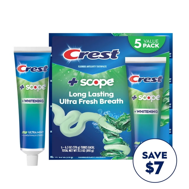 Crest Complete + Scope Outlast Ultra Toothpaste, 6.3 oz., 5 pk.