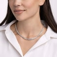 thumbnail image 4 of 925 Sterling  Silver Lab White Sapphire Tennis Necklace, 4 of 5