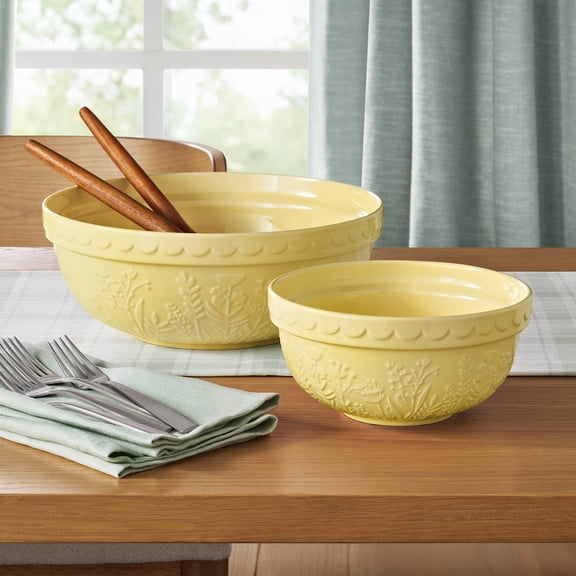 Member's Mark 2-Piece Floral Ceramic Prep and Serve Bowls