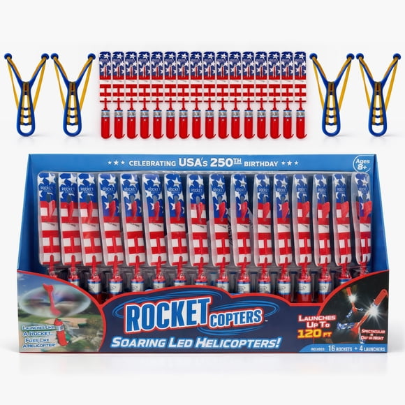 Rocket Copter 250th Anniversary Limited Edition, 16 Copters with 4 Launchers