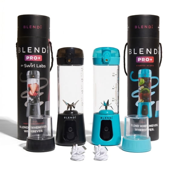 BLENDi Portable Blender 2-Pack, Black & Turquoise