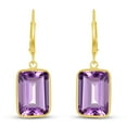thumbnail image 2 of Emerald Cut Gemstone Dangle Earrings in 14K Gold, 2 of 4