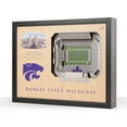 thumbnail image 1 of YouTheFan Kansas State Wildcats 25-Layer Football Stadium View 3D Wall Art, 1 of 5