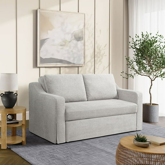 Serta Harvard Full Convertible Polyester Fabric Loveseat