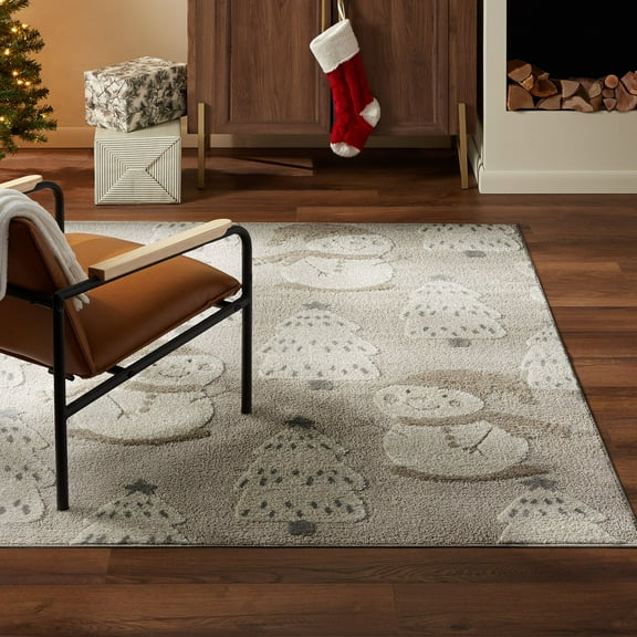 Frosty Bells Winter Whispers Holiday Area Rug, Assorted Sizes & Styles
