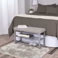 thumbnail image 2 of neatfreak Fabric Upholstered Shoe Storage Bench, 2 of 8