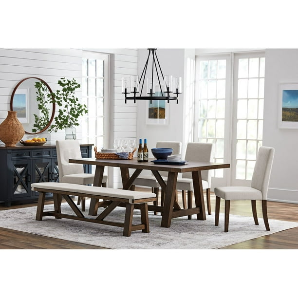 Member's Mark Livingston 6-Piece Solid Wood Farmhouse Dining Table