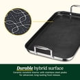 thumbnail image 3 of Cuisinart FusionXtra+ Ceramic Nonstick Tri-Ply Stainless Double Burner Griddle 19.5" x 12.5", 3 of 8