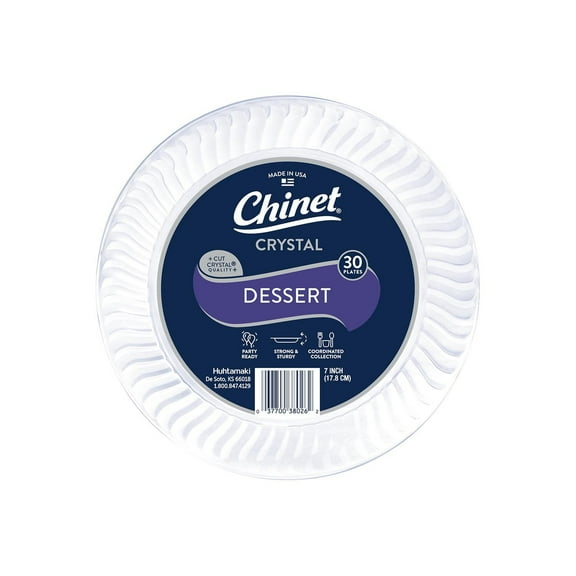 Chinet Crystal Clear Plastic Dessert Plate, 7" 150 ct.