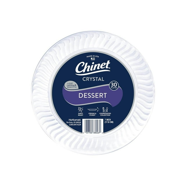 Chinet Crystal Clear Plastic Dessert Plate, 7" 150 ct.