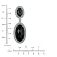 thumbnail image 5 of Treated Onyx & Lab Created White Sapphire Dangle Earrings & Pendant Necklace Set in Sterling Silver, 5 of 7