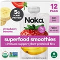 thumbnail image 1 of Noka Organic Plant Protein Smoothie Pouches, Strawberry Banana, 4.22 oz., 12 ct., 1 of 8