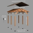 thumbnail image 12 of Backyard Discovery Norwood Cedar Gazebo with PowerPort, Choose Size, 12 of 13