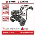 thumbnail image 8 of SIMPSON MegaShot 3100 PSI at 2.4 GPM KOHLER RH265 Premium Gas Pressure Washer, 8 of 11