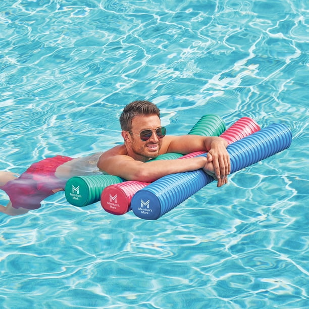 ★サニーマット★ No.153 ピンクリボン&カラフルドット 2WAYタイプ Member's Mark Triple Dipped Vinyl Deluxe Pool Noodle, 2 pk
