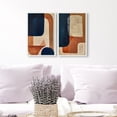 thumbnail image 3 of Blue and Cream Set Midcentury Abstract Canvas Print by Oliver Gal Prints, 3 of 4