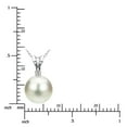 thumbnail image 3 of 7-7.5MM Freshwater Pearl and Diamond Pendant and Earring Set, 3 of 4