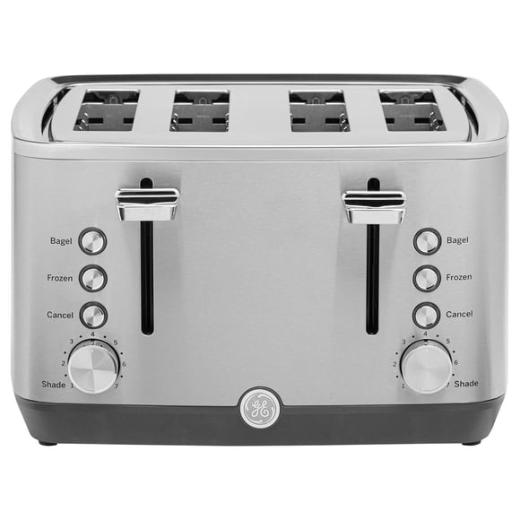 GE 4-Slice Stainless Steel Toaster with Extra Wide Slots