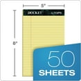 thumbnail image 2 of TOPS - Docket Ruled Perforated Pad -Jr. Legal Ruling - 5 x 8 -Canary - 12 50-Sheet Pads/Pack, 2 of 7