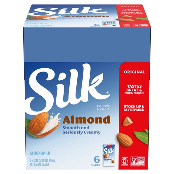 Silk Pure Almond Original Almond Milk, 32 fl. oz., 6 pk.