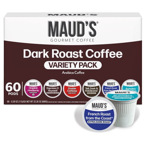 Maud's Dark Roast K-Cup Coffee Pods, Variety Pack, 60 ct.
