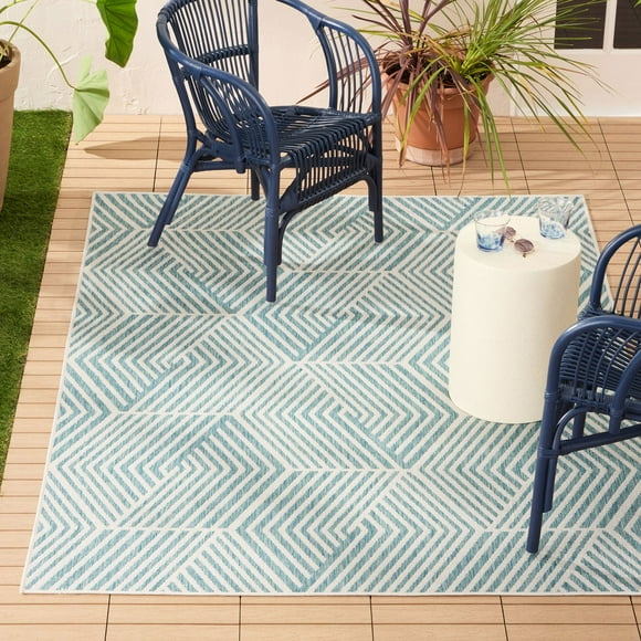 Nicole Miller Ombre Geo Indoor/Outdoor Area Rug