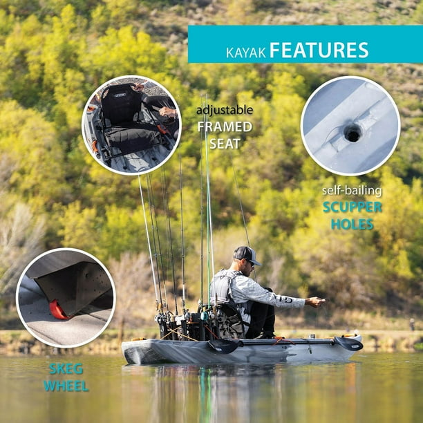 Lifetime Yukon Sit-On-Top Fishing Kayak, Paddle Included