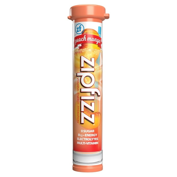Zipfizz Energy Multi-Vitamin Hydration Drink Mix, Peach