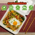 thumbnail image 3 of Kanak Sustainables™ 1 Compartment Hinged Lid To Go Food Container 9" x 9" , 50 ct., 3 of 5