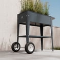 thumbnail image 3 of Herstera Galvanized Steel Metal Garden Cart, 3 of 4
