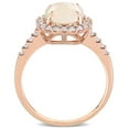 thumbnail image 5 of Opal and 0.36 CT. T.W. Diamond Halo Engagement Ring in 14K Gold, 5 of 6