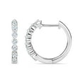 thumbnail image 3 of 0.30 CT. T.W. Round Cut Diamond Hoop Earrings in 14K Gold, 3 of 5