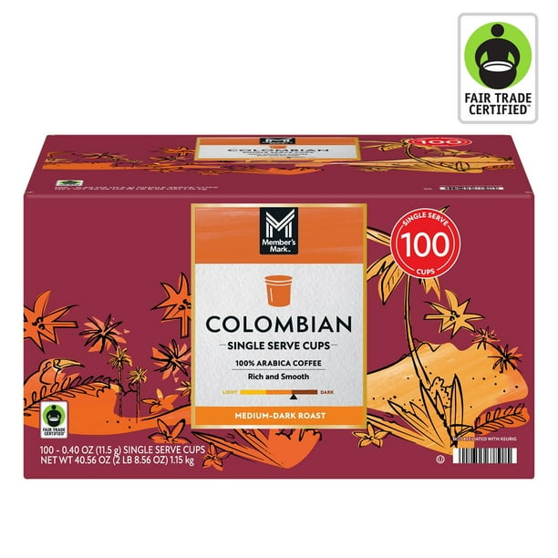 Member's Mark Colombian Medium-Dark Roast Coffee Pods, 100 ct.