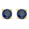 thumbnail image 2 of Round Cut Gemstone Stud Earrings in 14K Gold, 2 of 4