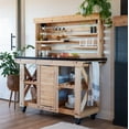 thumbnail image 2 of Backyard Discovery 48" Cedar Buffet Hutch Serving Station with Steel Countertop, 2 of 13