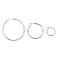 thumbnail image 2 of Italian Sterling Silver Hoop Earring Set, 2 of 8