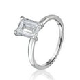 thumbnail image 3 of Lab Created Emerald Cut Solitaire Diamond Ring in 18K Gold, 3 of 9