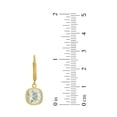 thumbnail image 6 of Cushion Cut Gemstone Bezel Set Dangle Earrings in 14K Gold, 6 of 6