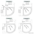 thumbnail image 21 of Breeze 38” x 38” x 77” Corner Shower Kit with Clear Glass, Walls, Base and Hardware, 21 of 21